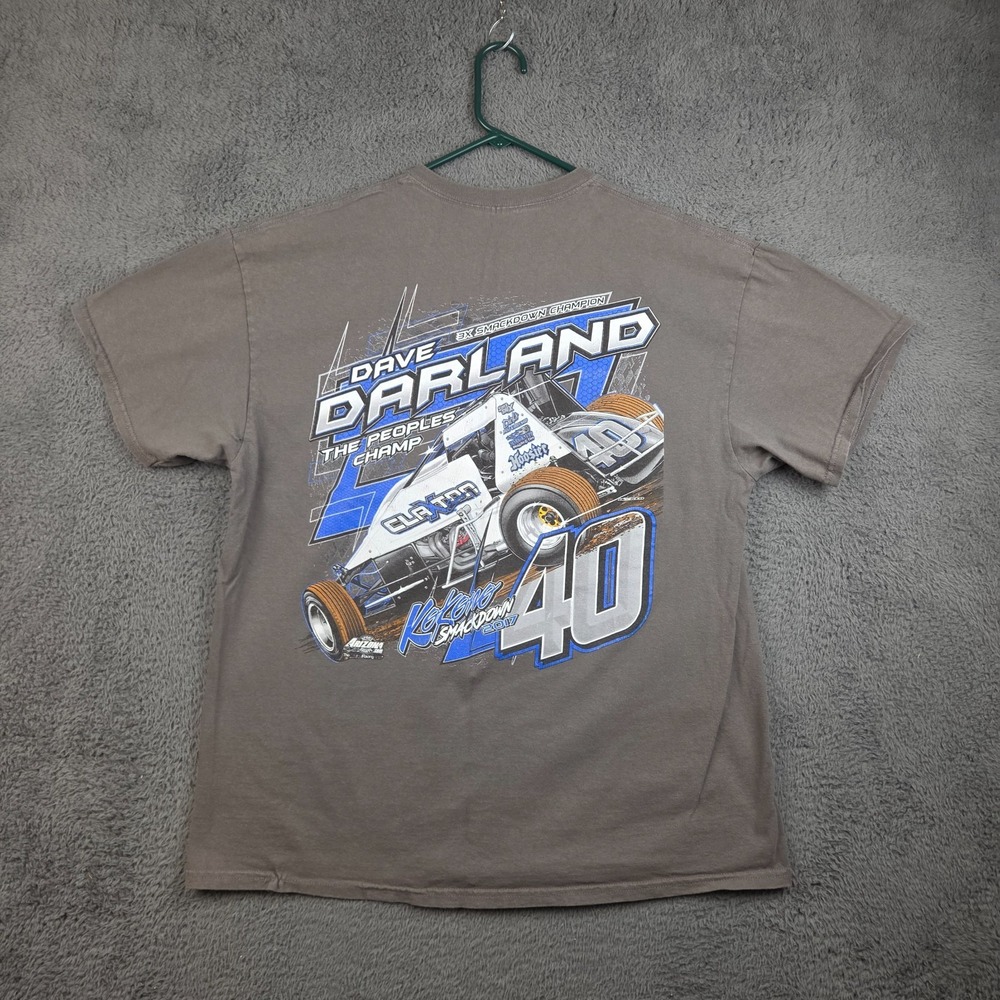 Dave Darland Shirt Men's Extra Large Signed USAC Sprint Car The People's Champ
